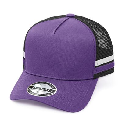 Kids A-Frame Striped Trucker Cap Thumbnail